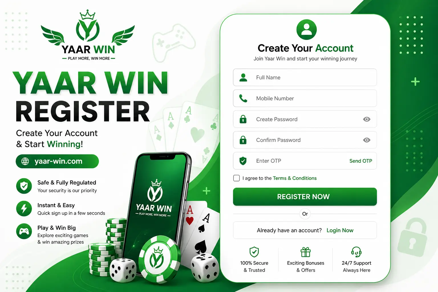 Yaar Win Register step-by-step account creation guide for new Indian users 2026